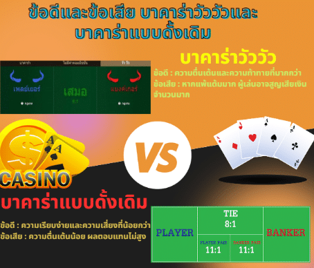 ข้อแตกต่างบาคาร่าวัววัวกับบาคาร่าปกติ มีข้อแตกต่างแบบไหนบ้าง